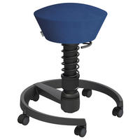 BÜROHOCKER   Blau, Schwarz  - Blau/Schwarz, Basics, Kunststoff/Textil (55/45,66/55cm) - Aeris