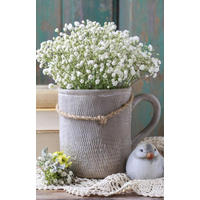 UMETNIŠKI POTISK  35/55 cm   - bela/barve aluminija, Basics, tekstil/les (35/55cm) - Monee