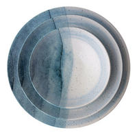 KOMBISERVICE Blau, Hellblau 24-teilig 6 Personen  - Blau/Hellblau, Basics, Keramik (25cm)