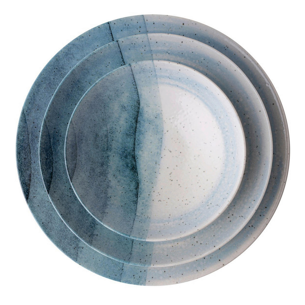 KOMBISERVICE Blau, Hellblau 24-teilig 6 Personen  - Blau/Hellblau, Basics, Keramik (25cm)