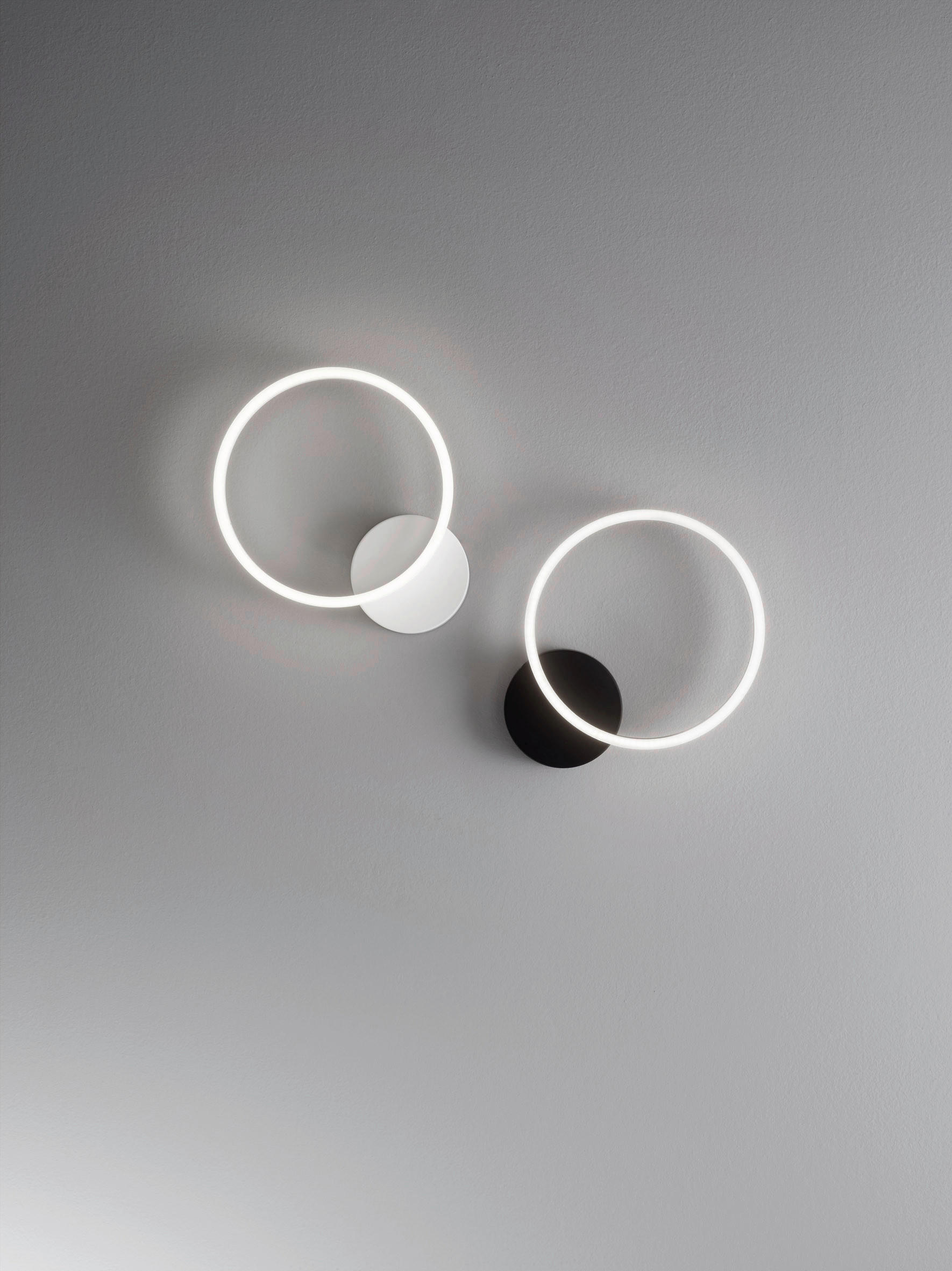LED-WANDLEUCHTE Giotto 30/6,5 cm   - Schwarz, Design, Kunststoff/Metall (30/6,5cm) - Fabas Luce