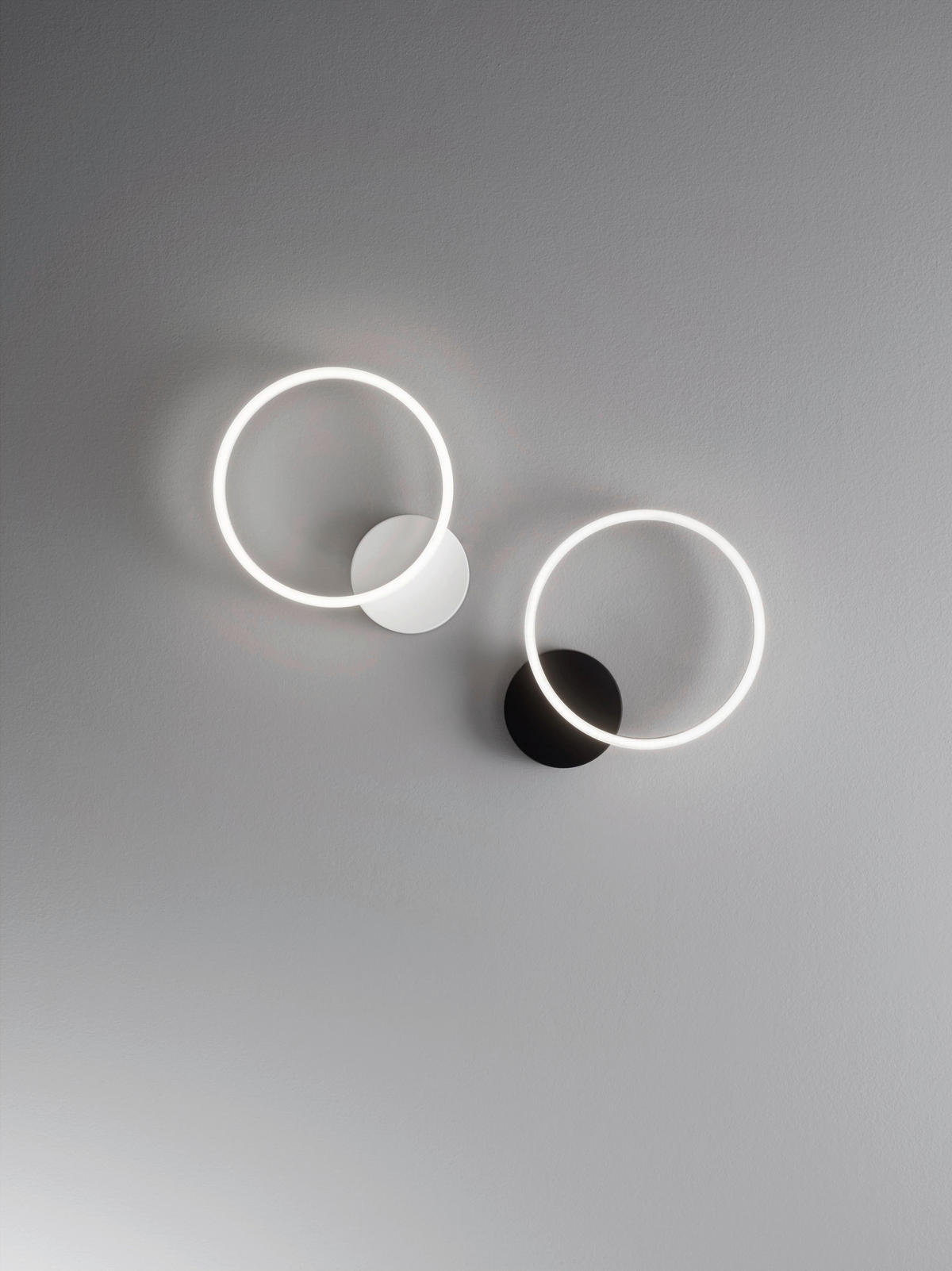 LED-WANDLEUCHTE Giotto 30/6,5 cm   - Schwarz, Design, Kunststoff/Metall (30/6,5cm) - Fabas Luce