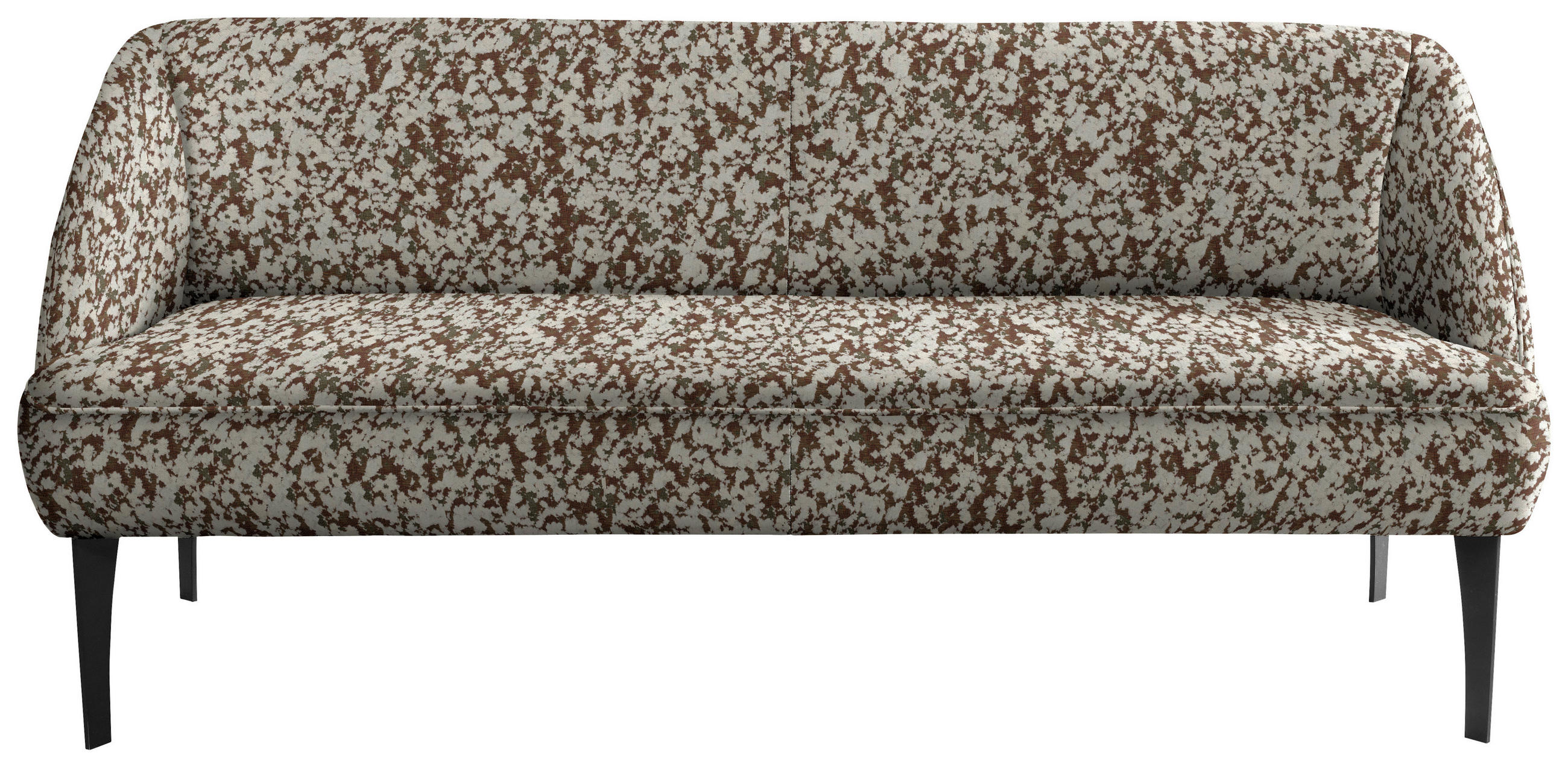 SITZBANK 237/85/72 cm Chenille Braun, Grün Metall  - Schwarz/Braun, KONVENTIONELL, Textil/Metall (237/85/72cm) - Moderano