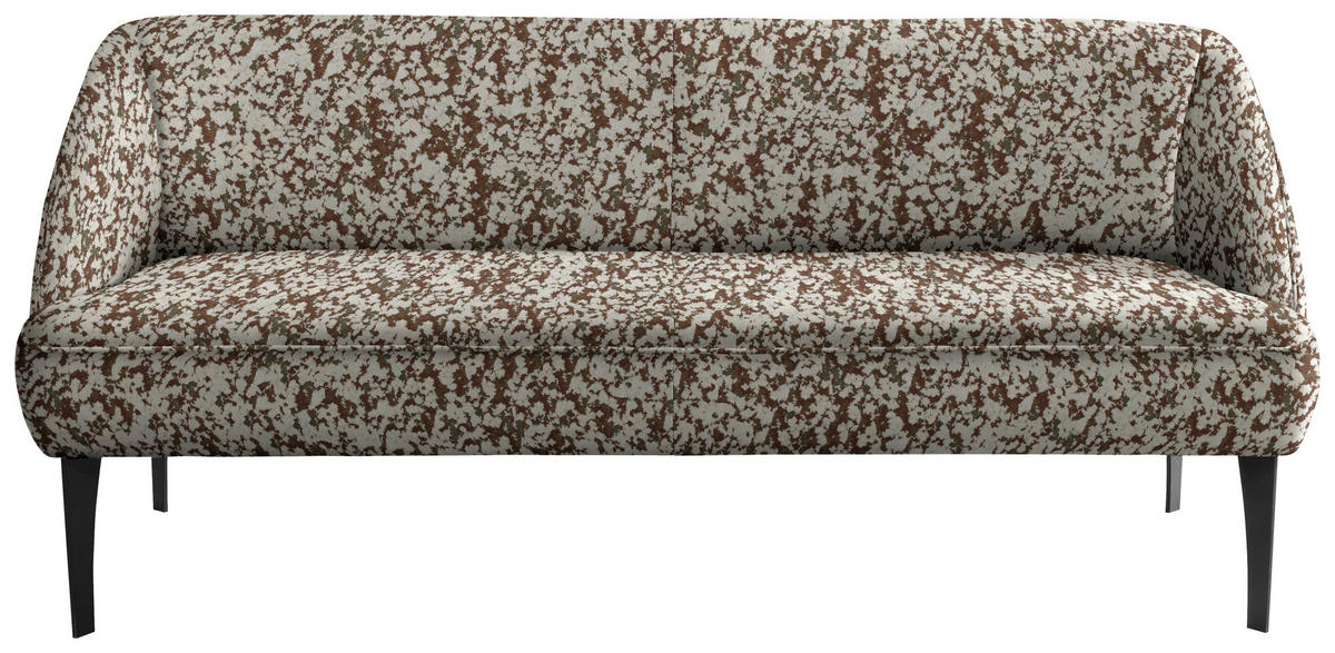 SITZBANK in Textil Braun, Grün, Multicolor  - Multicolor/Schwarz, KONVENTIONELL, Textil/Metall (177/85/72cm) - Moderano