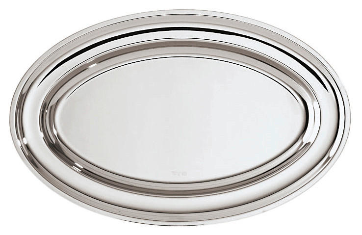 PLADANJ ZA SERVIRANJE      37/24/4 cm   - boje oplemenjenog čelika, Konvencionalno, metal (37/24/4cm) - Sambonet