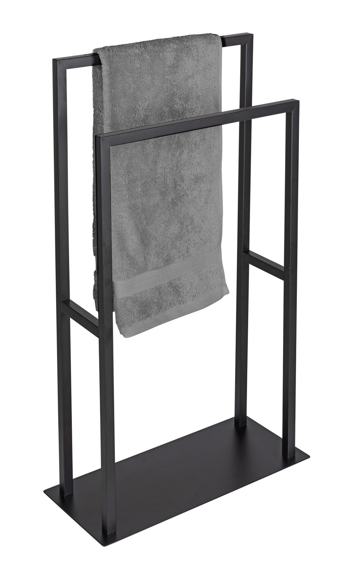 HANDTUCHSTÄNDER - Schwarz, KONVENTIONELL, Metall (46/80/20cm) - Wenko