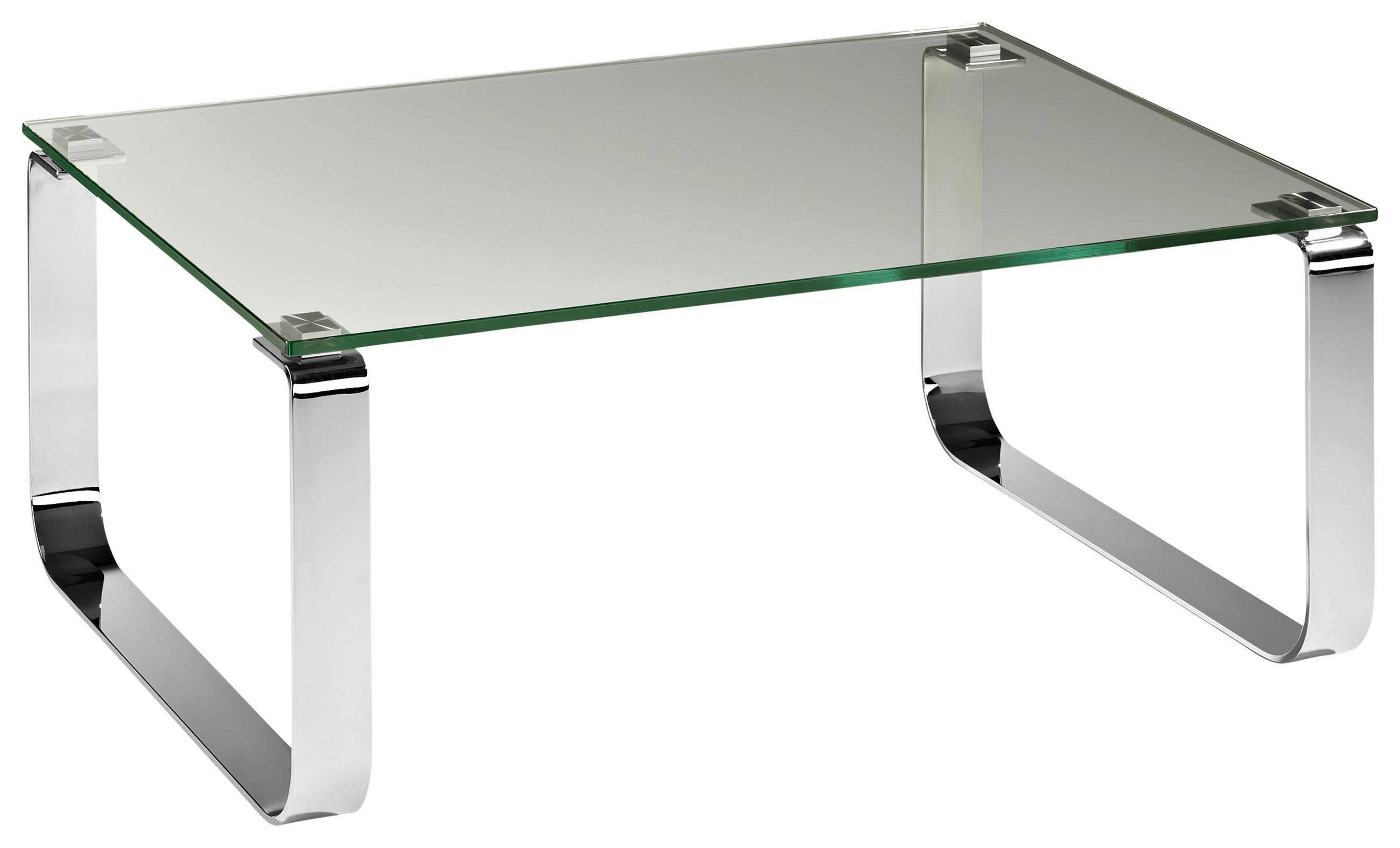 COUCHTISCH in Metall, Glas 110/70/40 cm  - Klar/Chromfarben, Modern, Glas/Metall (110/70/40cm) - Novel