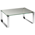 COUCHTISCH in Metall, Glas 110/70/40 cm  - Klar/Chromfarben, MODERN, Glas/Metall (110/70/40cm) - Novel