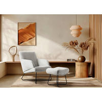 SESSELSET in Chenille Weiß  - Schwarz/Weiß, Design, Textil/Metall (67/87/74cm) - Livetastic