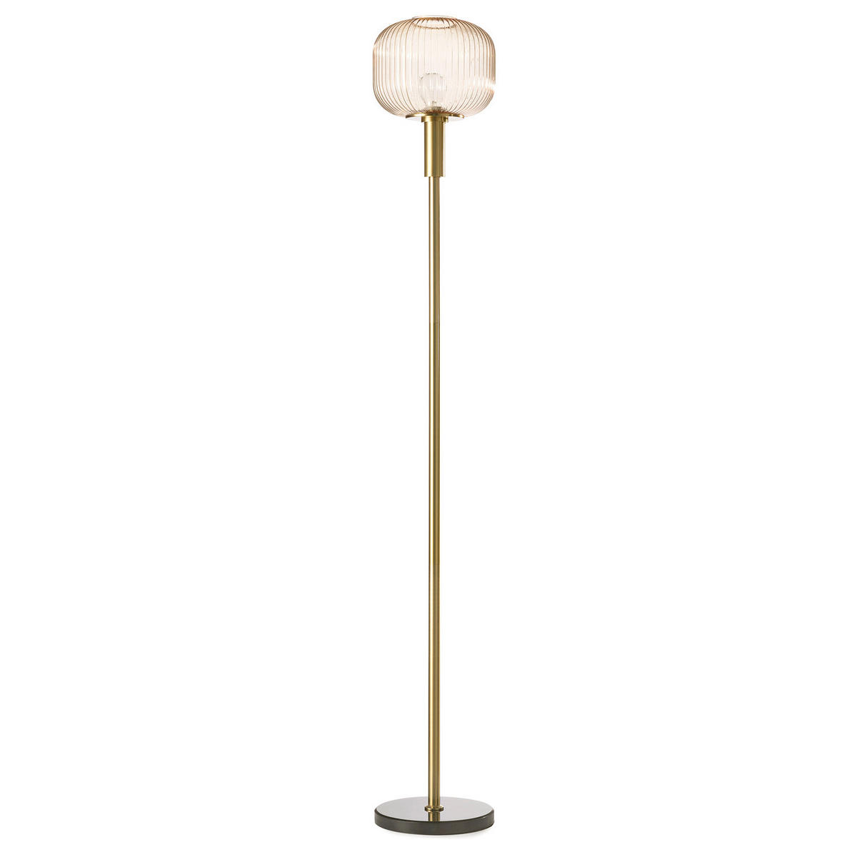 STOJACIA LAMPA, 24/24/162 cm - jantárová/Sahara, Konventionell, kov/plast (24/24/162cm)