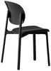 STUHL recycelter Kunststoff Schwarz  - Schwarz, Design, Kunststoff (53/82/53cm) - Connubia 