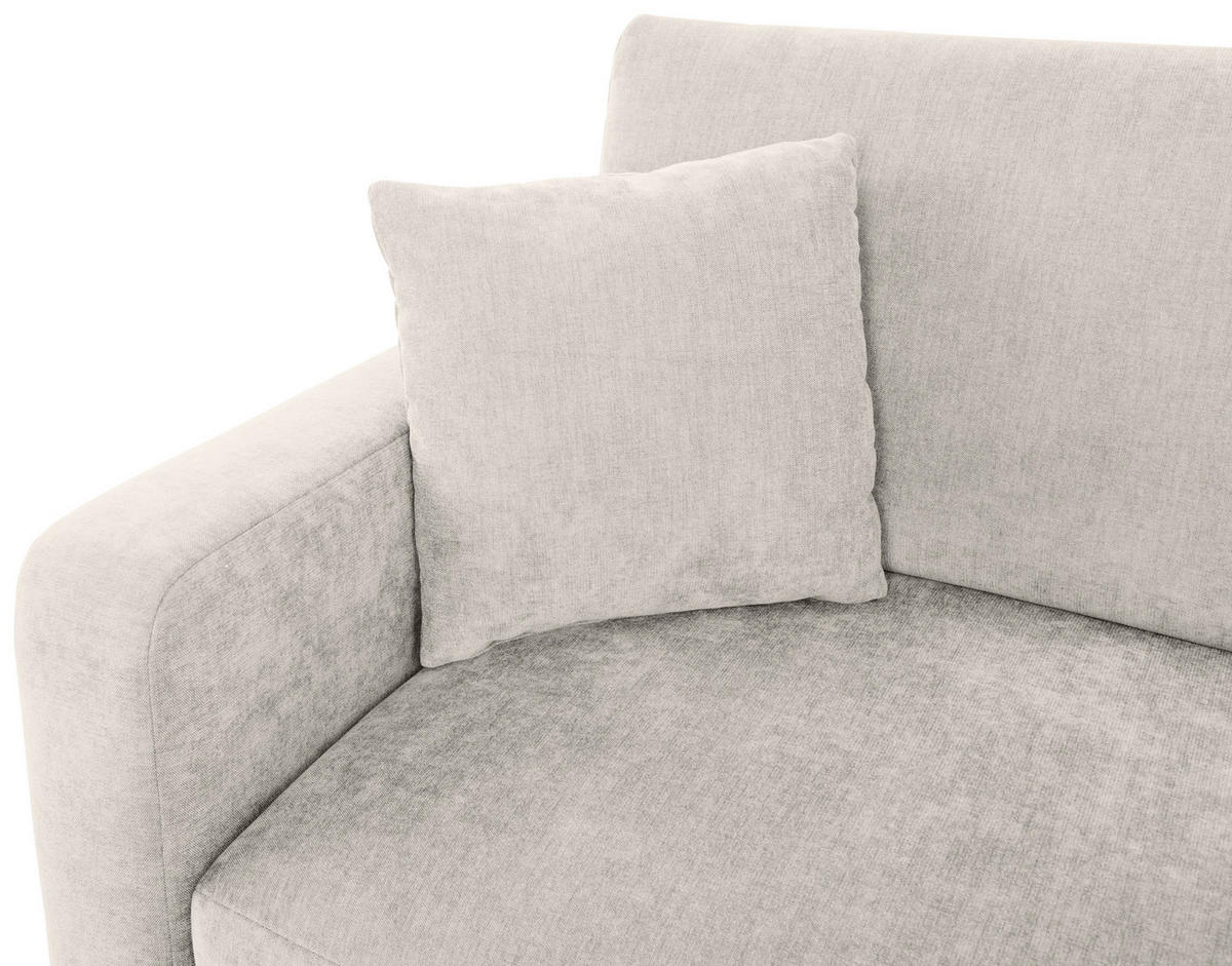 2-SITZER-SOFA in Chenille Creme  - Creme/Schwarz, Konventionell, Kunststoff/Textil (233/90/110cm) - MID.YOU