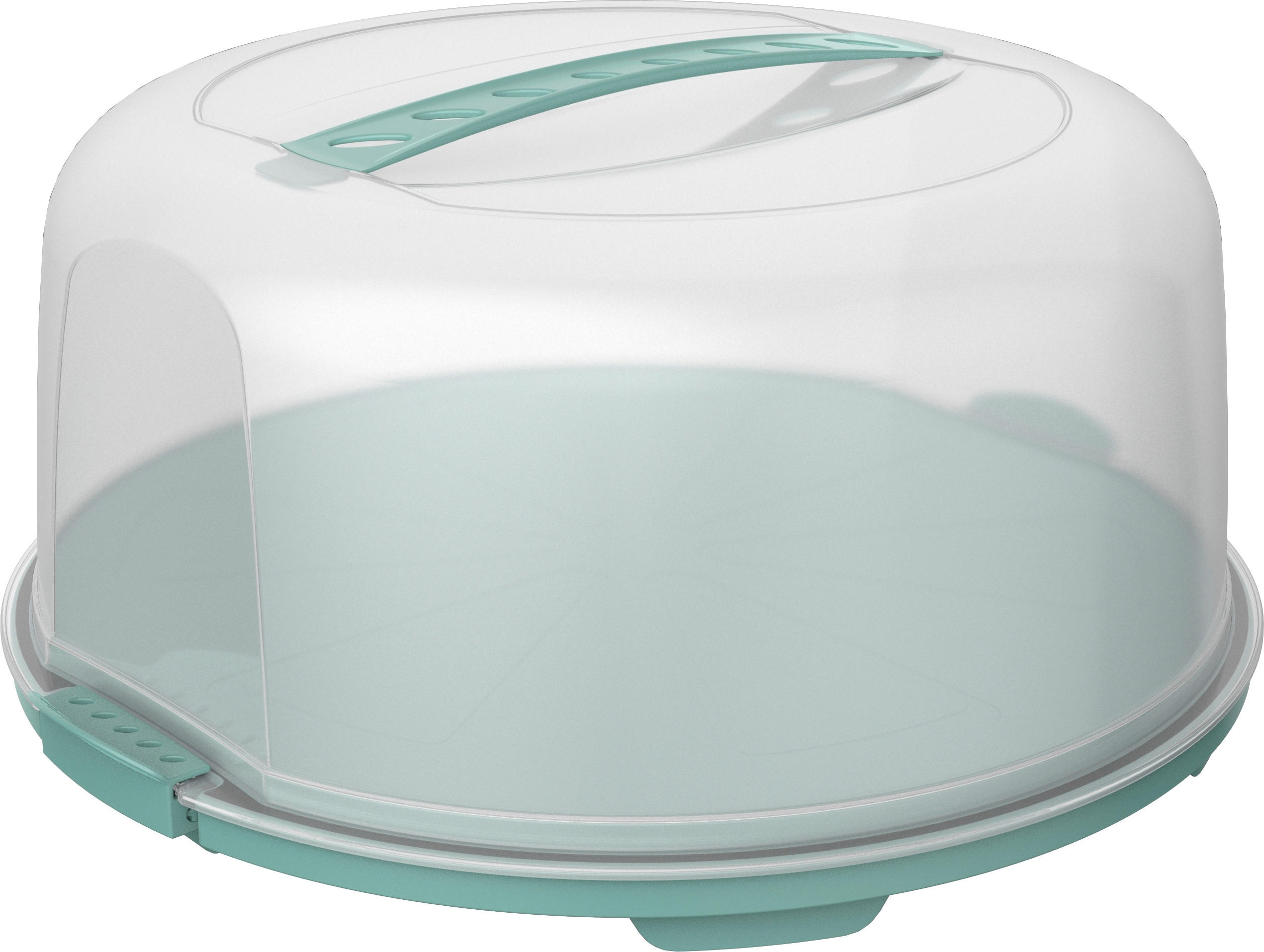 TORTENGLOCKE - Transparent/Grün, Basics, Kunststoff (35,5/34,5/16,5cm) - Rotho