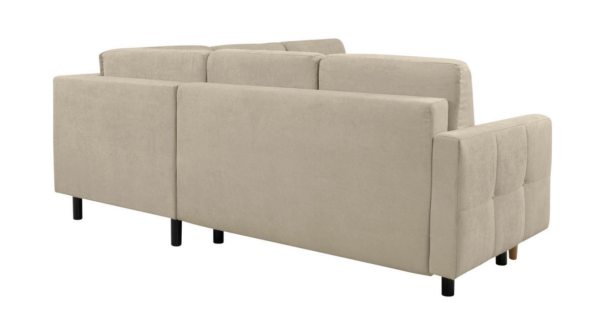 ECKSOFA in Taupe  - Taupe/Buchefarben, Design, Holz/Textil (242/242cm) - MID.YOU