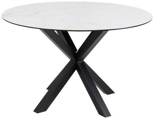ESSTISCH in Keramik  - Schwarz/Weiß, Trend, Keramik/Metall (119/75,5cm) - MID.YOU