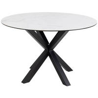 ESSTISCH in Keramik  - Schwarz/Weiß, Trend, Keramik/Metall (119/75,5cm) - MID.YOU