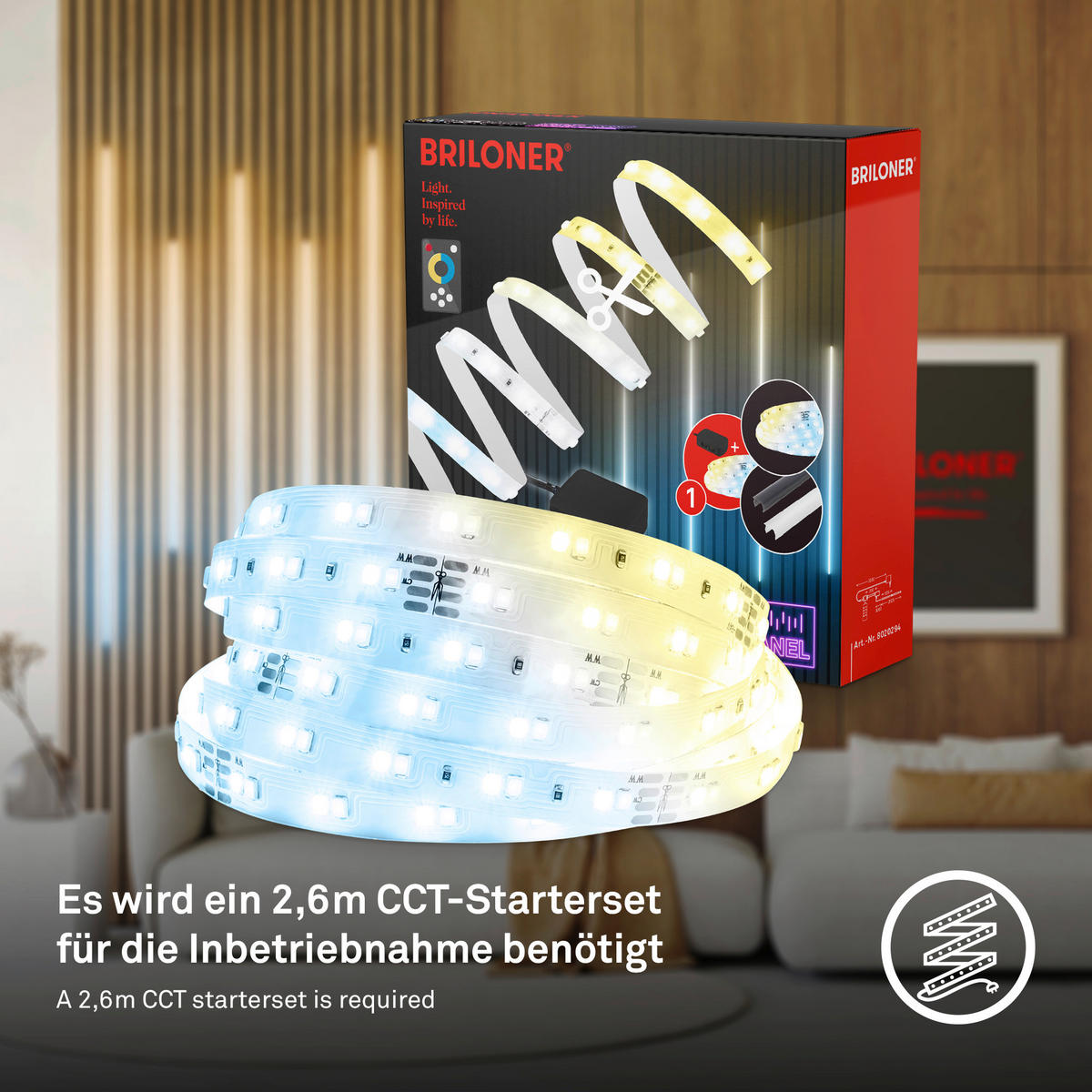 LED-TRAK  Pimp Your Panel Erweiterung /max 1300 lm (500 lm/m) lm/2700-6500 K// - bela, Basics, umetna masa (260cm)