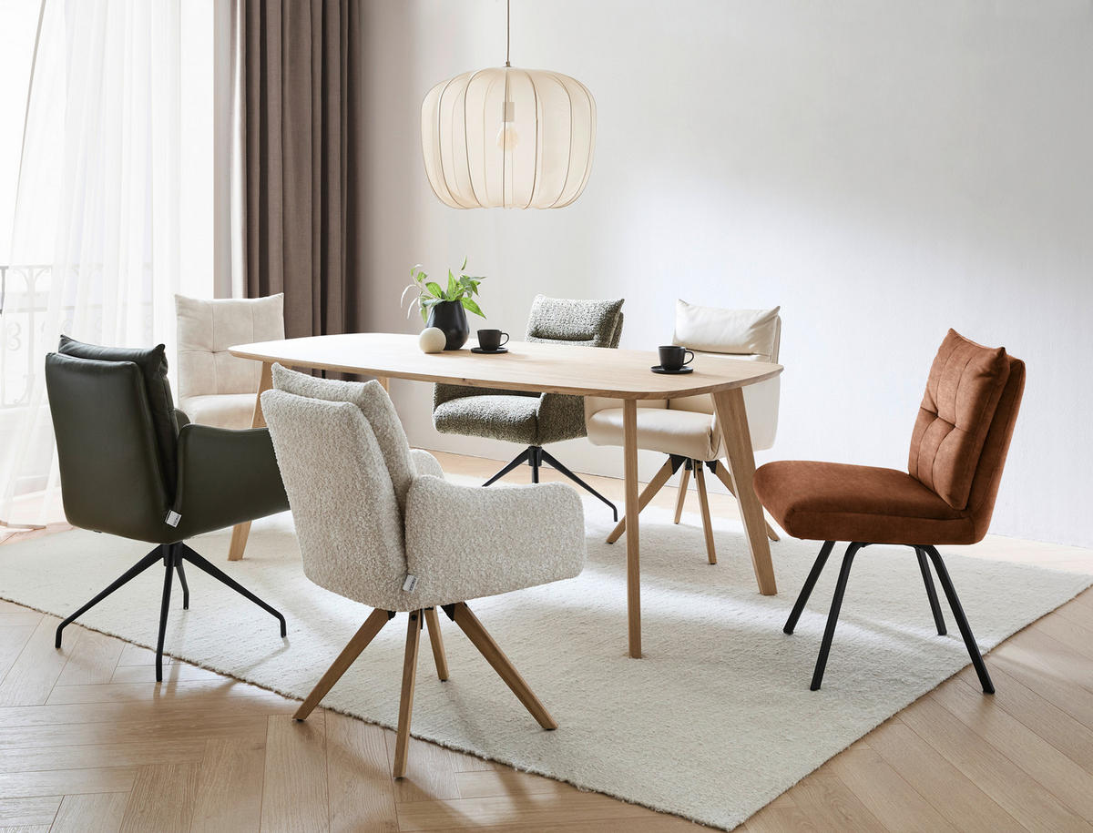 STUHL  in Velours Textil  - Haselnussfarben/Schwarz, Design, Textil/Metall (50/84/68cm) - Welnova