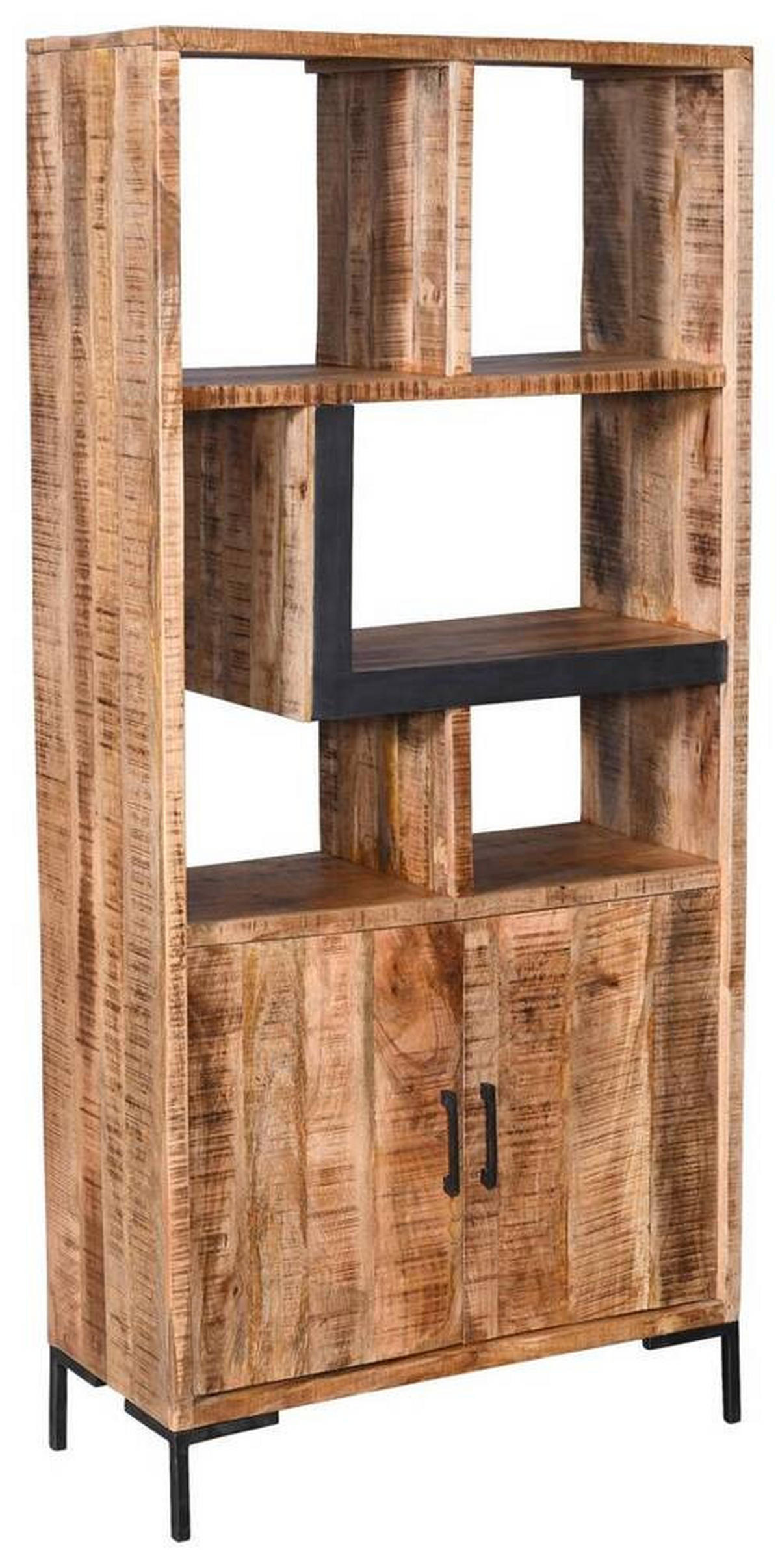 ETAJERĂ  88/192/40 cm culoare natur, negru  - culoare natur/negru, Natur, lemn/metal (88/192/40cm) - MID.YOU