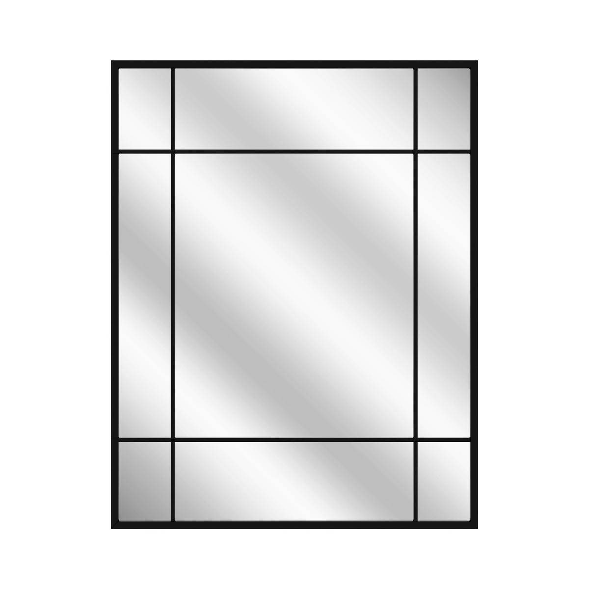 DEKOSPIEGEL  69/95 cm   in rechteckig  - Schwarz, Basics, Glas/Holz (69/95cm)