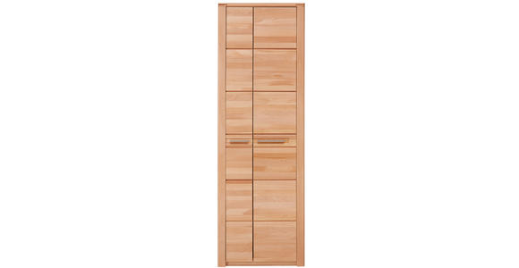 GARDEROBENSCHRANK 65/201/40 cm  - Edelstahlfarben/Buchefarben, Natur, Holz/Holzwerkstoff (65/201/40cm) - Linea Natura