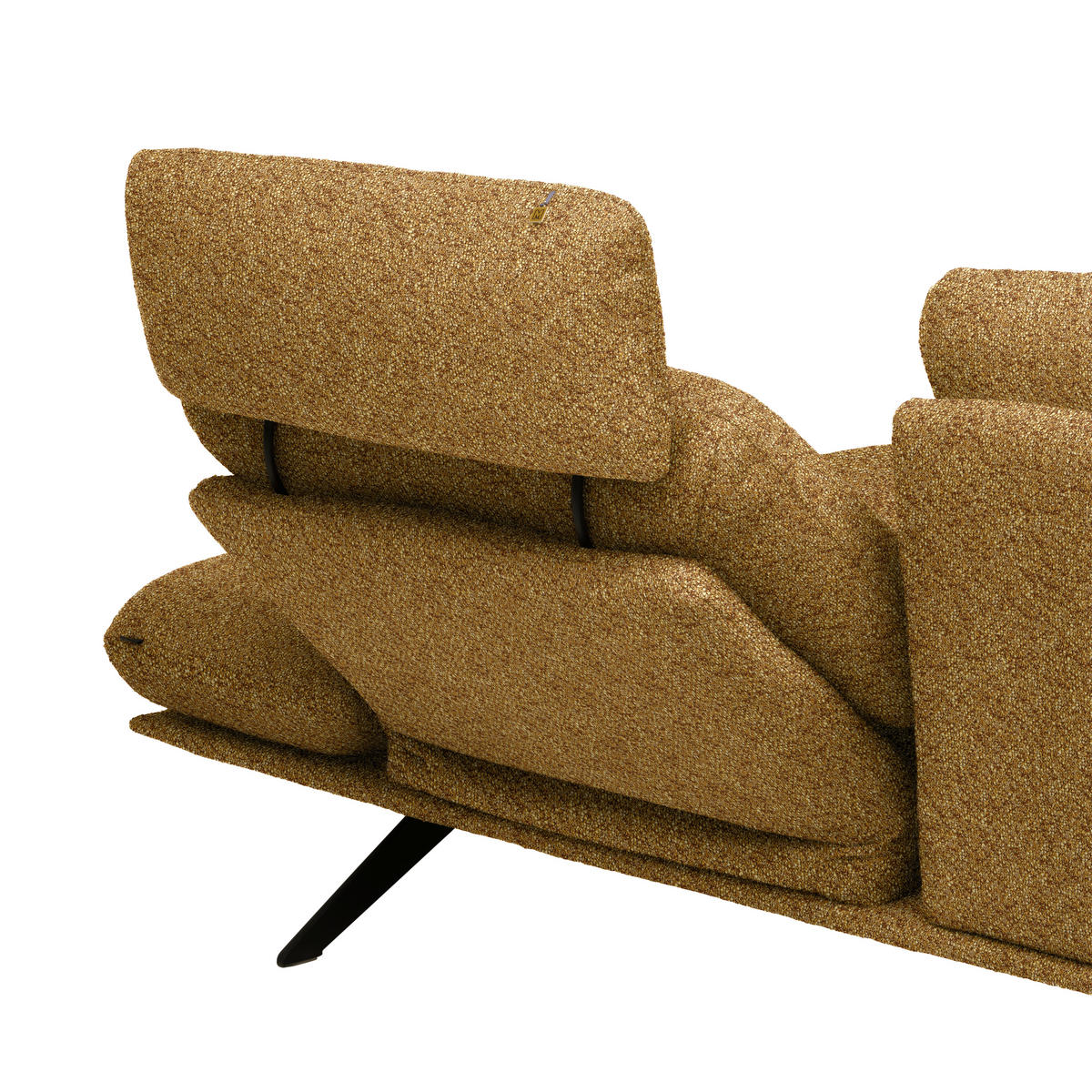 ECKSOFA Flachgewebe Currygelb  - Currygelb/Schwarz, Design, Textil/Metall (234/155cm) - Dieter Knoll