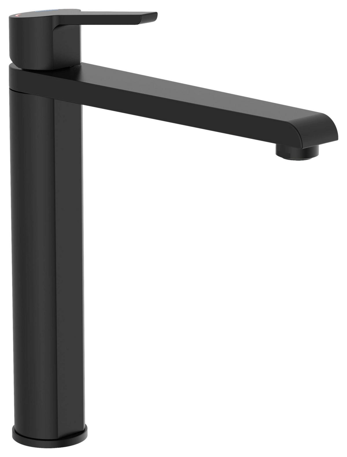 WASCHTISCHARMATUR 4,8/28,2/24,7 cm  - Schwarz, Basics, Metall (4,8/28,2/24,7cm) - Xora