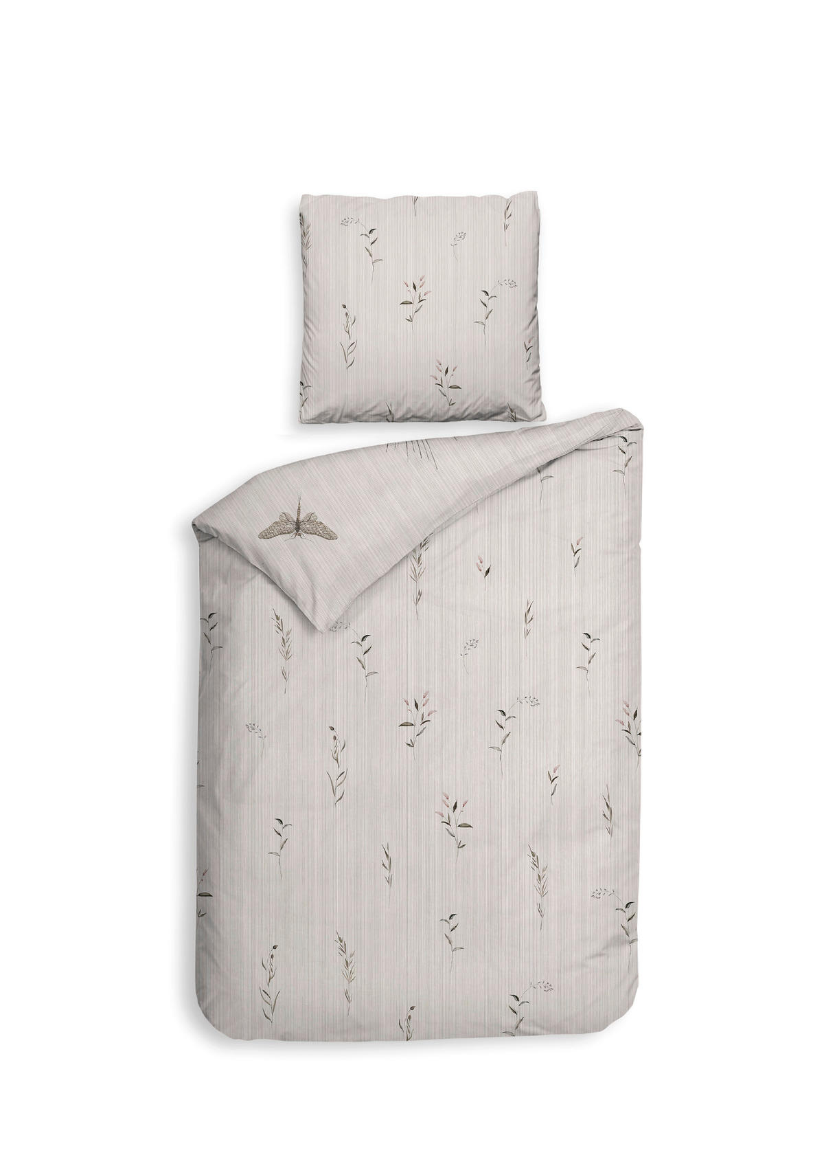 BETTWÄSCHE Elvira Makosatin 155/220 cm  - Naturfarben, Basics, Textil (155/220cm)
