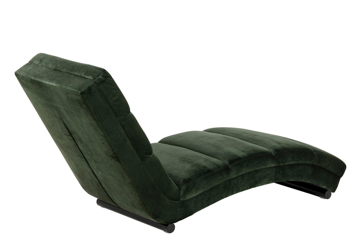 RELAXLIEGE in Samt Waldgrün  - Waldgrün/Schwarz, MODERN, Textil/Metall (170/82/60cm) - Livetastic