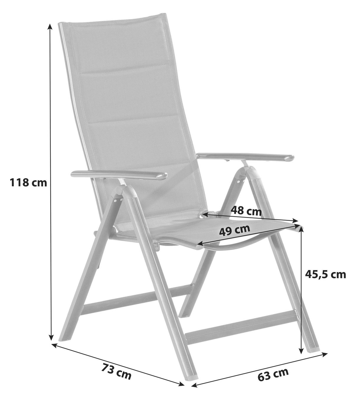 GARTENSET Aluminium  - Dunkelgrau/Graphitfarben, KONVENTIONELL, Glas/Textil - Gardenson