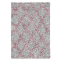HOCHFLORTEPPICH 120/170 cm ETHNO-SHAGGY Rosa  - Rosa, Basics, Textil (120/170cm)