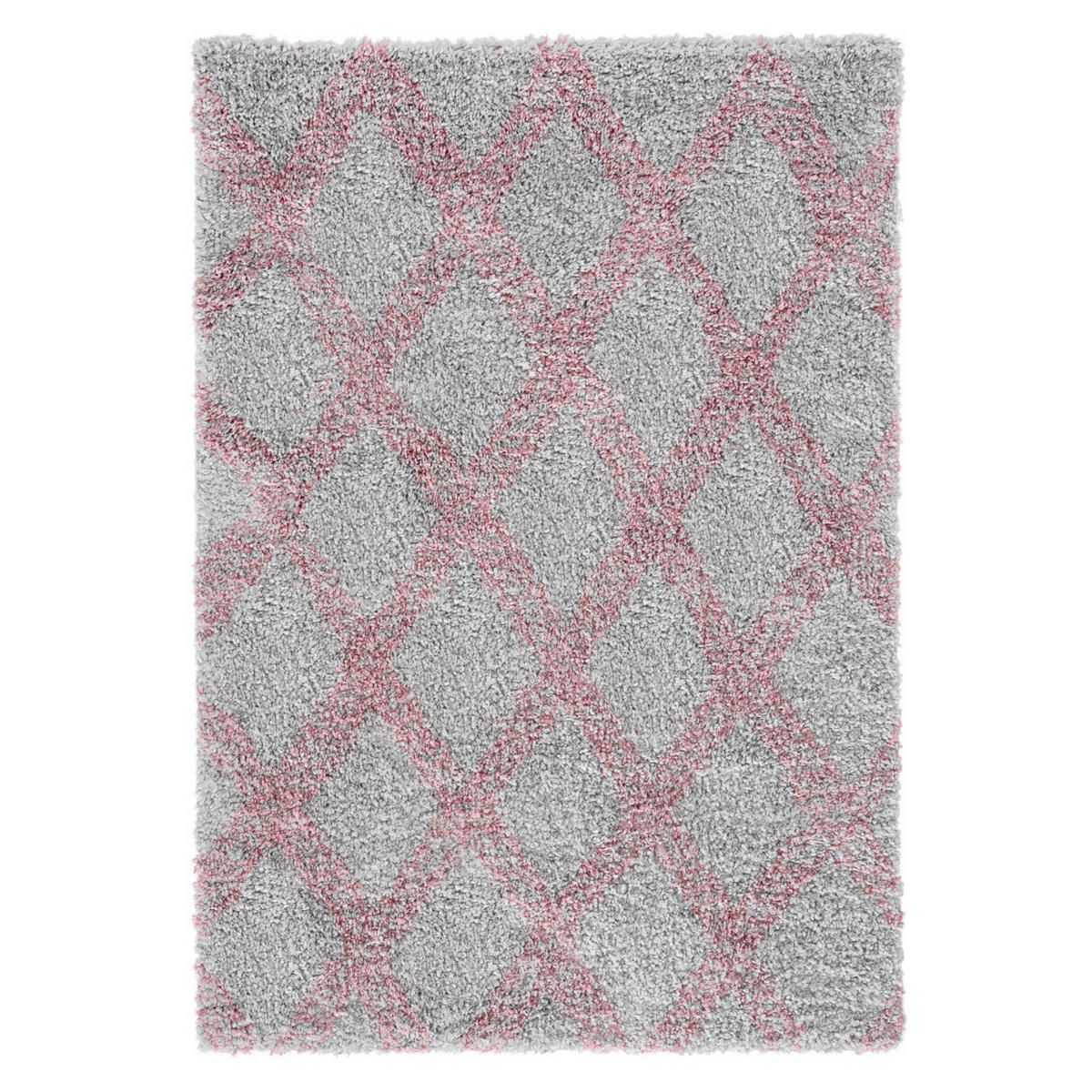 HOCHFLORTEPPICH 120/170 cm ETHNO-SHAGGY Rosa  - Rosa, Basics, Textil (120/170cm)