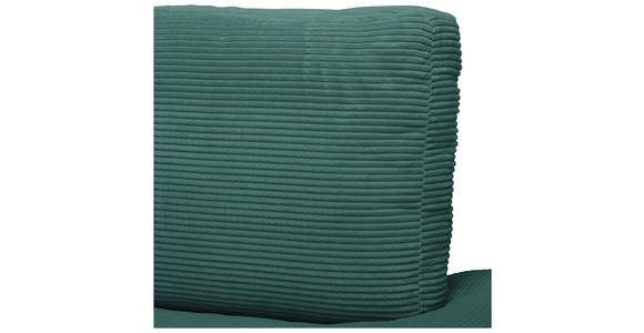 ECKSOFA  in Cord Grün  265/224 cm  - Schwarz/Grün, Design, Kunststoff/Textil (265/224cm) - Hom`in