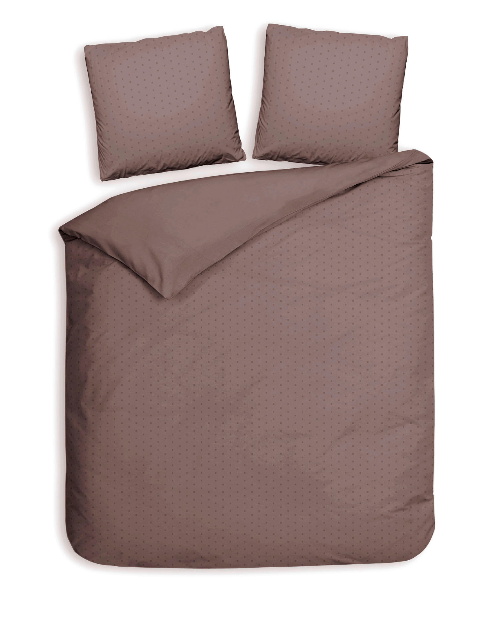 BETTWÄSCHE Punto Makosatin 200/200 cm  - Dunkelrosa, Basics, Textil (200/200cm)