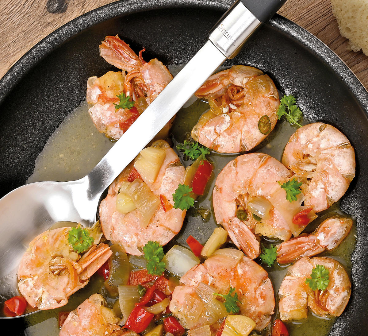 SERVIERPFANNE VULCANO ILAG®-Antihaftbeschichtung  - Silberfarben, Basics, Metall (28/6,1cm) - Spring