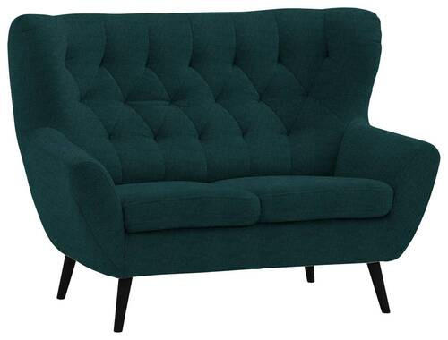 2-SITZER-SOFA in Mikrofaser Grün  - Schwarz/Grün, Design, Holz/Textil (137/101/95cm) - Stylife