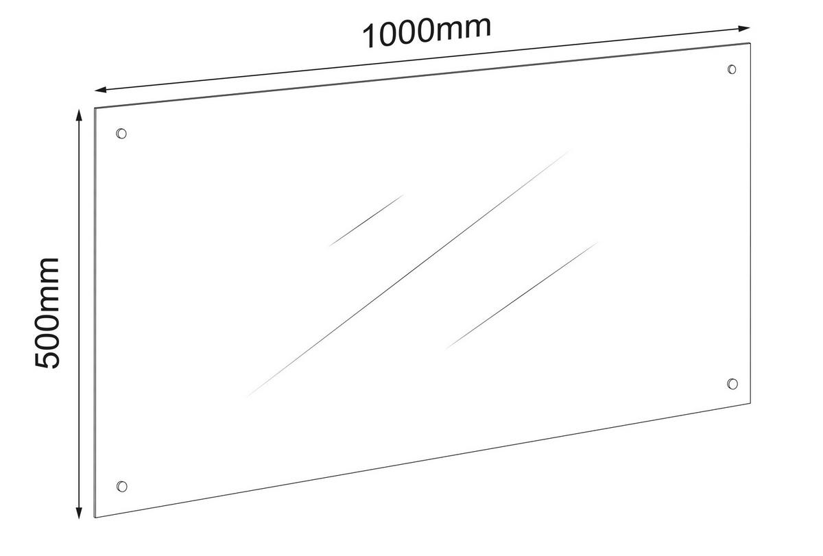 KÜCHENRÜCKWAND  - Klar, Trend, Glas (100/50cm) - MID.YOU