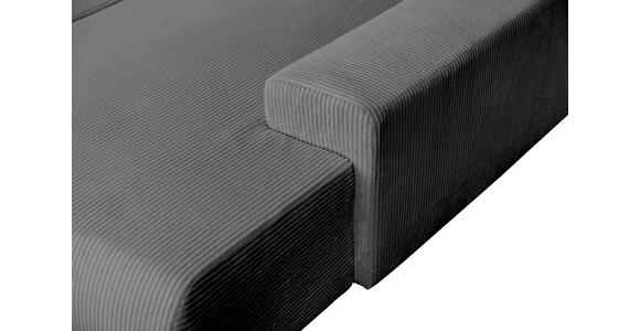 WOHNLANDSCHAFT  in Cord Anthrazit  - Anthrazit/Schwarz, KONVENTIONELL, Textil/Metall (191/351/191cm) - Carryhome