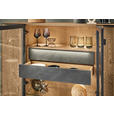 HIGHBOARD Anthrazit, Kastanienfarben  152/119,1/39,5 cm  - Kastanienfarben/Anthrazit, Natur, Glas/Holz (152/119,1/39,5cm) - Valnatura
