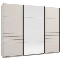 SKRIŇA S POS. DVER. – HOR.VED, kašmírová, 270/217,5/61 cm - čierna/kašmírová, Basics, kov/kompozitné drevo (270/217,5/61cm) - Xora