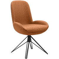 STUHL Chenille Kupferfarben  - Schwarz/Kupferfarben, Design, Textil/Metall (55/90,5/62cm) - Musterring