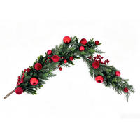 Ghirlandă - verde pădure/roșu, Lifestyle, plastic/hârtie (18/120cm) - X-Mas