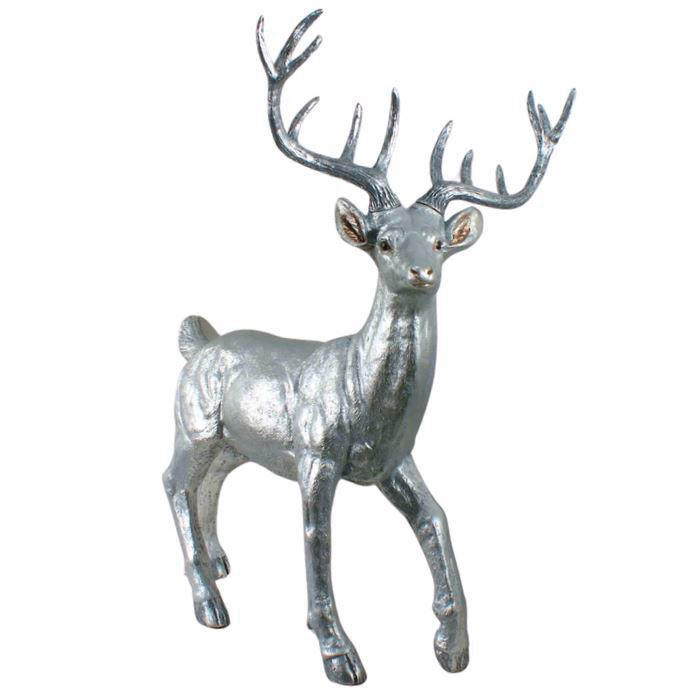 DEKOHIRSCH  - Silberfarben, Basics, Kunststoff (90/112cm) - X-Mas