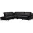 WOHNLANDSCHAFT in Leder Schwarz - Schwarz, Design, Leder/Metall (268/296cm) - Valdera WOHNLANDSCHAFT in Leder Schwarz - Schwarz, Design, Leder/Metall (268/296cm) - Valdera