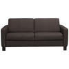 SCHLAFSOFA in Textil, Leder Dunkelbraun  - Dunkelbraun/Schwarz, Konventionell, Leder/Textil (190/87/100cm) - Celina Home