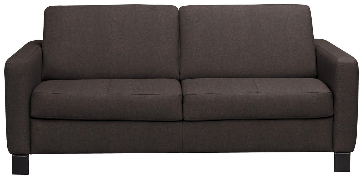 SCHLAFSOFA Kombination Echtleder/Lederlook Lederlook Dunkelbraun von CELINA HOME