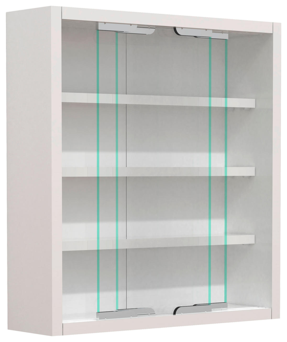 HÄNGEVITRINE  in Weiß  - Silberfarben/Weiß, MODERN, Glas/Holzwerkstoff (37/40/10cm) - MID.YOU