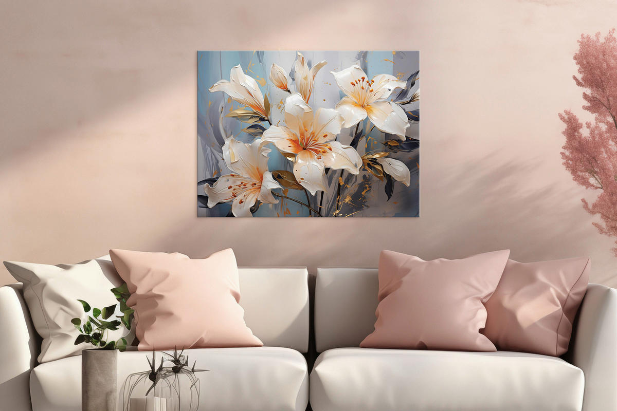 KEILRAHMENBILD Blumen 60/80 cm  - Multicolor, Basics, Holz/Papier (60/80cm)