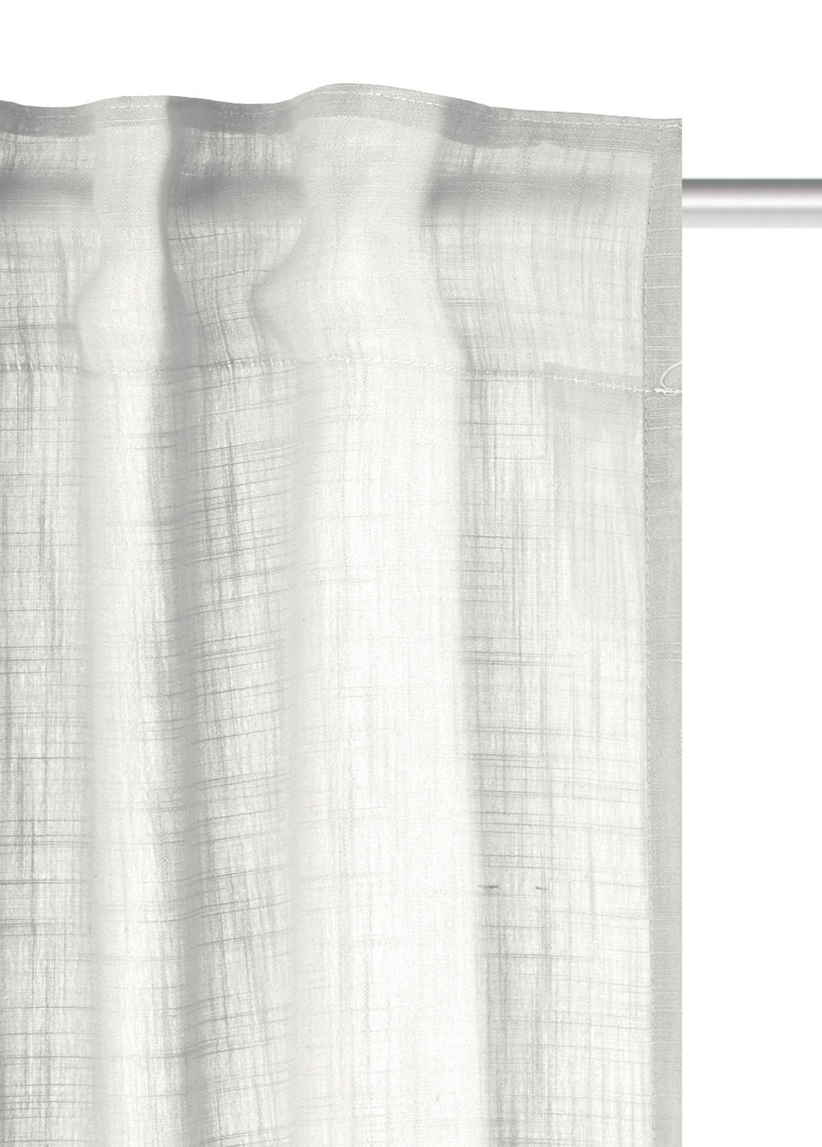 FERTIGVORHANG halbtransparent  - Weiß, Basics, Textil (140/245cm)