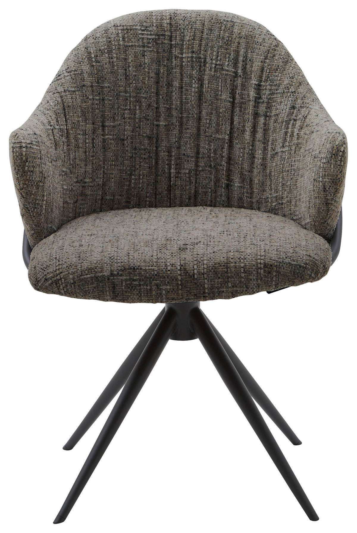 ARMLEHNSTUHL  in beflockt  - Anthrazit/Grau, Design, Textil/Metall (57/84/44,5cm) - Emilio Belluti
